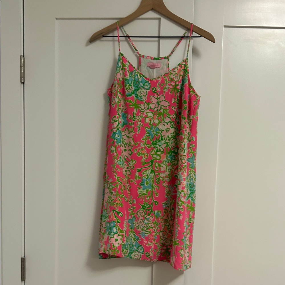 Lilly Pulitzer Pink and Green Floral Dress